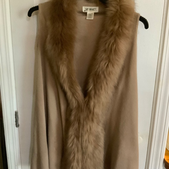 Say What sweater vest with faux collar - Picture 1 of 4
